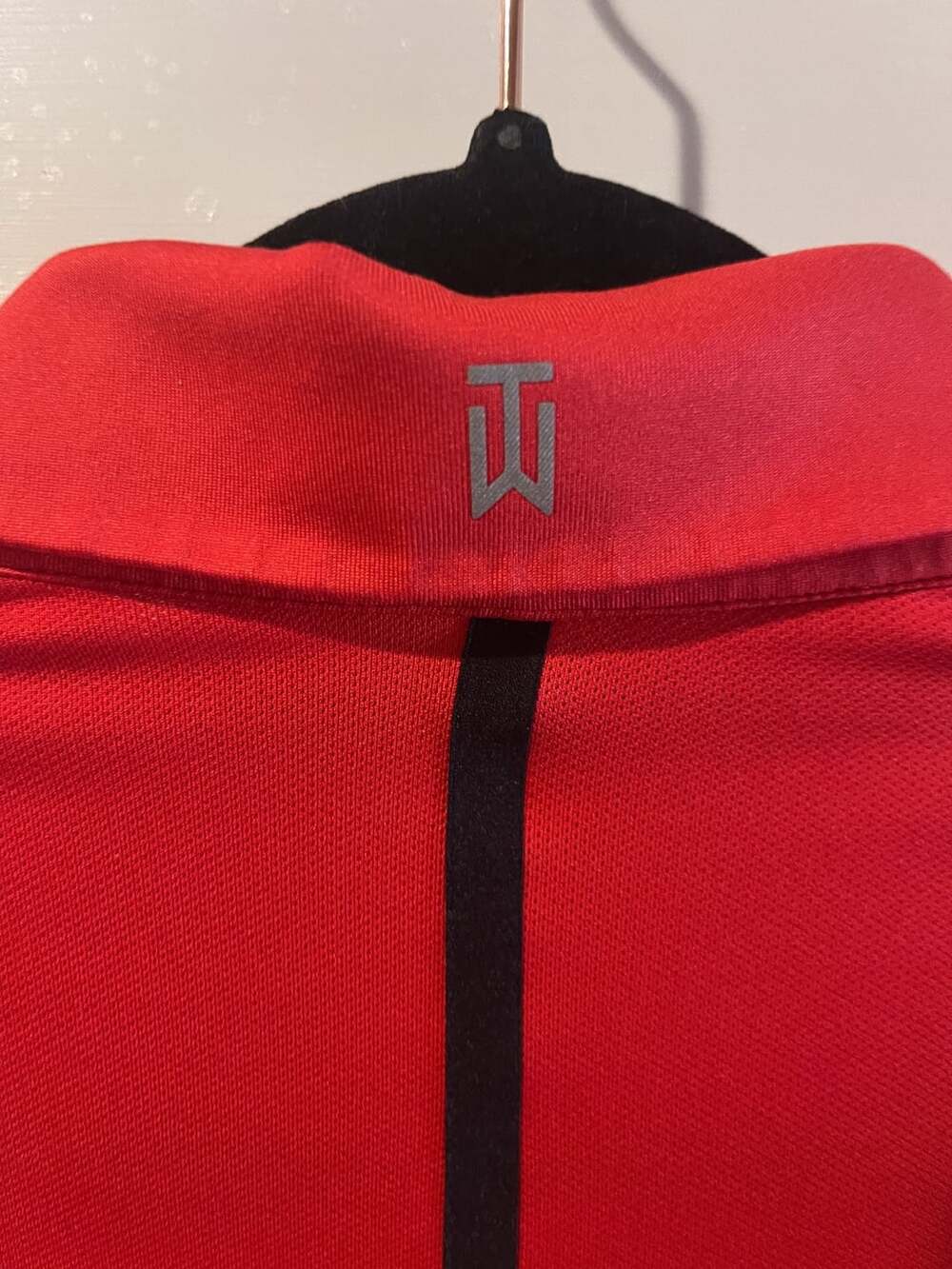 Nike Tiger Woods Collection Polo Shirt Size S Red Striped Golf - Picture 6 of 7